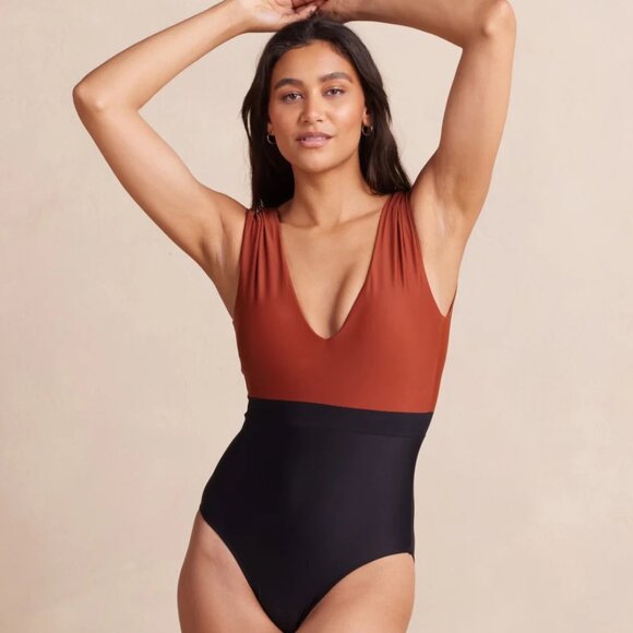 Summersalt The Ruched Backflip Size 8 Women's Amber & Sea Urchin - Picture 1 of 6